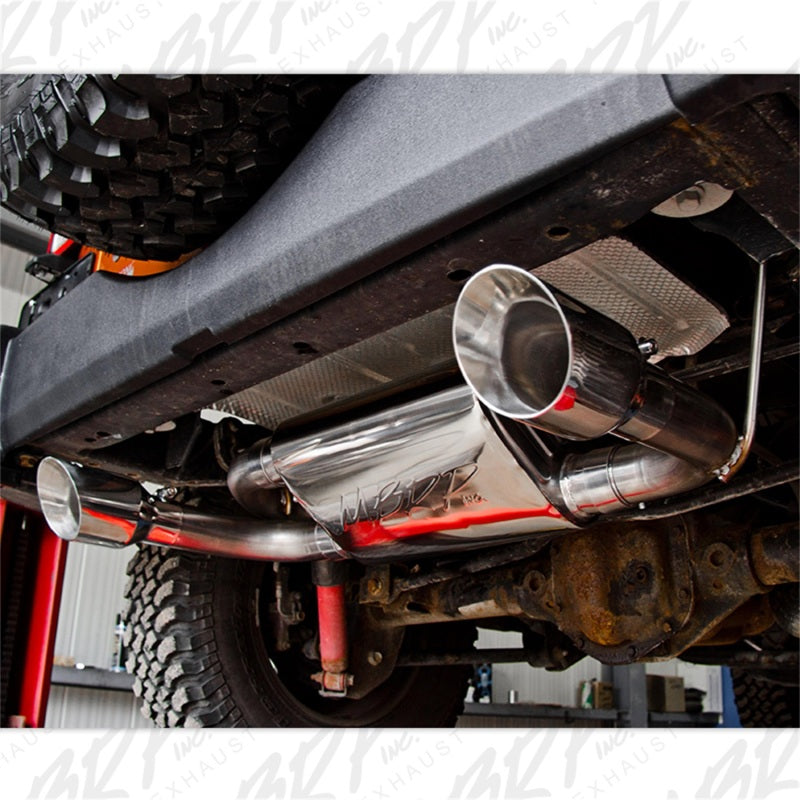 MBRP 07-14 Jeep Wrangler/Rubicon 3.6L/3.8L V6 Axle-Back Dual Rear Exit T409 Performance Exhaust Sys