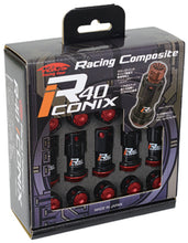 Load image into Gallery viewer, Project Kics 20 PCS Black Lug Nuts R40 Iconix w/ Aluminum Cap (Black) - 12X1.25