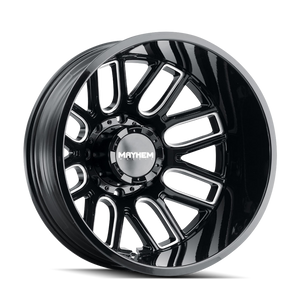 Mayhem 8107D Cogent Dually 22x8.25 / 8x200 BP / -232mm Offset / 142mm Hub Blk w/ Milled Spokes Wheel