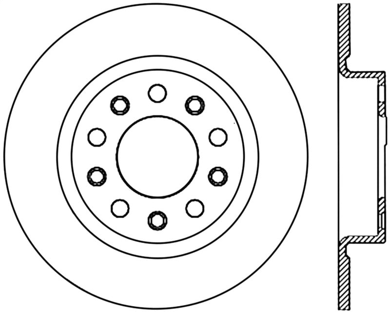 StopTech 2013-2014 Dodge Dart Slotted Right Rear Rotor