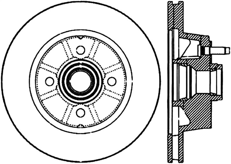 StopTech Power Slot 1993 Ford Mustang SVT Cobra/ SVT Cobra R Front Left Slotted Cryo Rotor