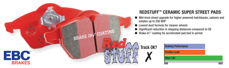 EBC 92-01 Toyota Camry 2.2 Redstuff Front Brake Pads