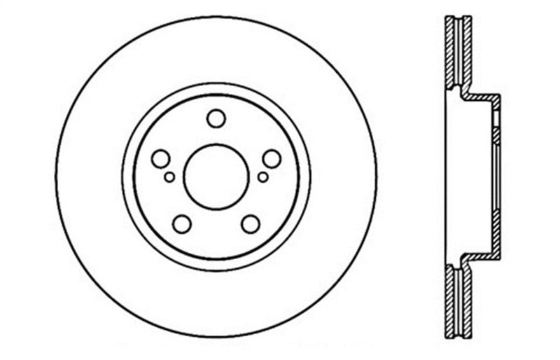 StopTech SportStop 09-10 Pontiac Vibe / 08-11 Scion xD Slotted & Drilled Left Front Rotors