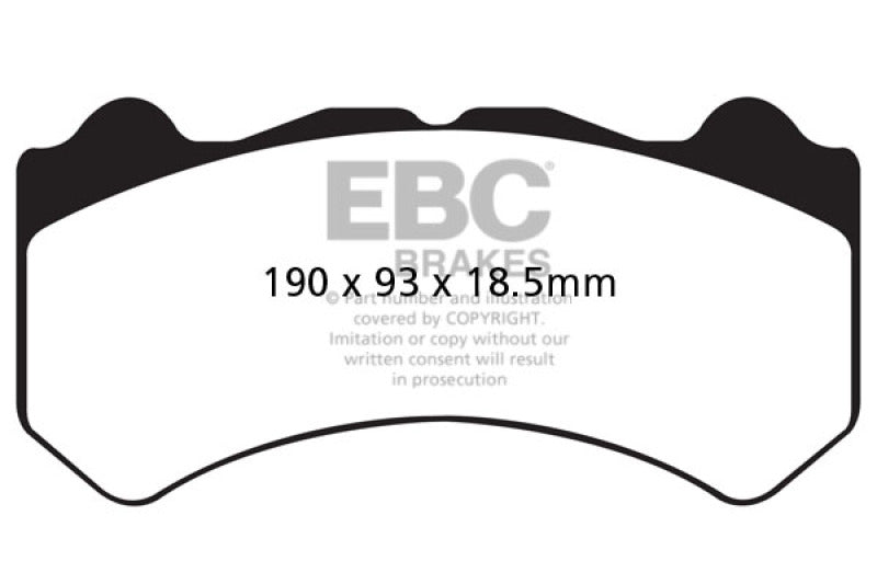 EBC 08-11 Nissan GT-R (R35) 3.8 Twin Turbo (Cast Iron Rotors) Orangestuff Front Brake Pads