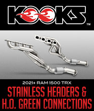 Load image into Gallery viewer, Kooks RAM TRX 2in x 3in Long Tube Headers 3in x OEM H.O. Green Connections