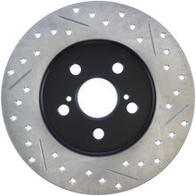 Load image into Gallery viewer, StopTech SportStop 11-12 Lexus CT200H / 09-10 Pontiac Vibe Slotted &amp; Drilled Right Rear Rotor