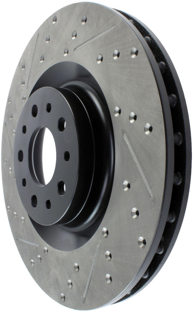 StopTech 2014-2015 Fiat 500L Front Right Slotted & Drilled Sport Brake Rotor