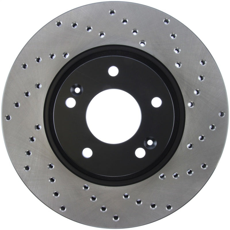 StopTech 11-13 Kia Optima / 13-14 Hyundai Veloster Turbo Front Left Drilled Sport Brake Rotor