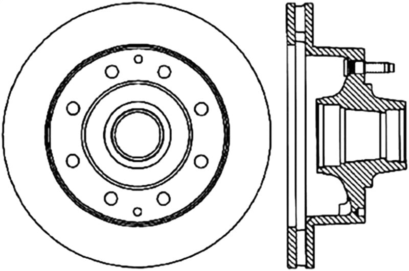 StopTech Power Slot 86-91 Ford E-250 Econoline Slotted Left Front Cryo Rotor