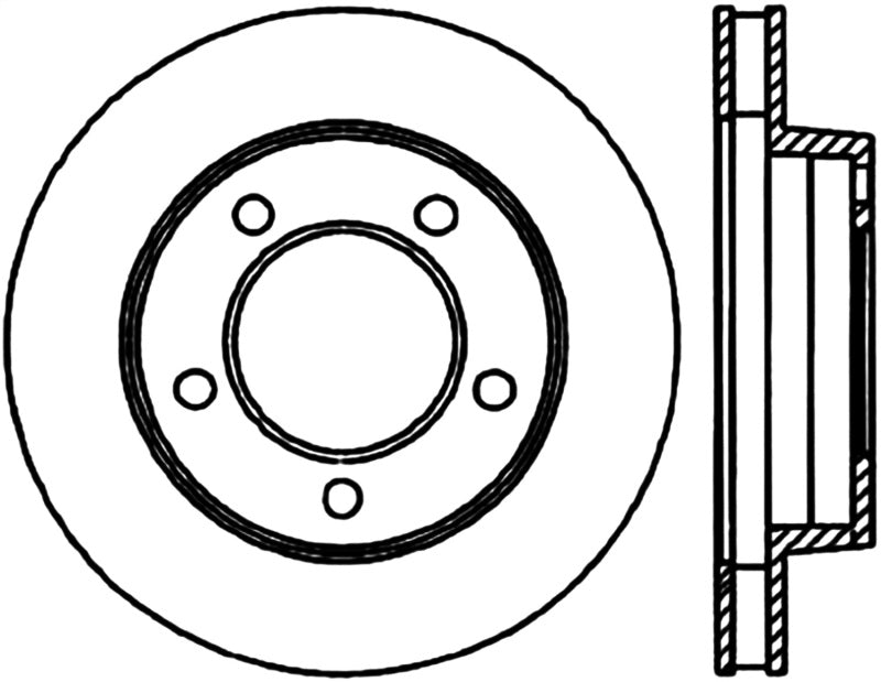 StopTech 76-93 Ford Bronco Right Cryo Slotted Sport Brake Rotor