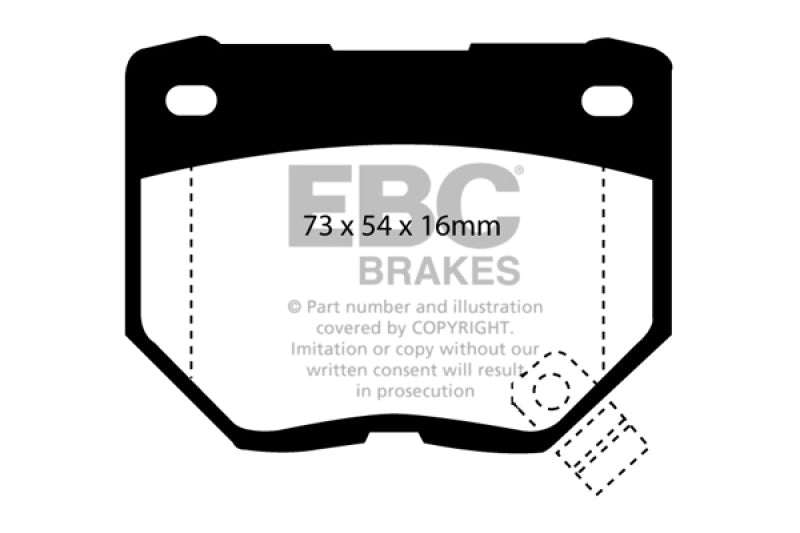 EBC 89-95 Nissan Skyline (R32) 2.6 Twin Turbo GT-R Orangestuff Rear Brake Pads
