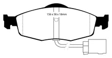 Load image into Gallery viewer, EBC 95-00 Ford Contour 2.0 Redstuff Front Brake Pads