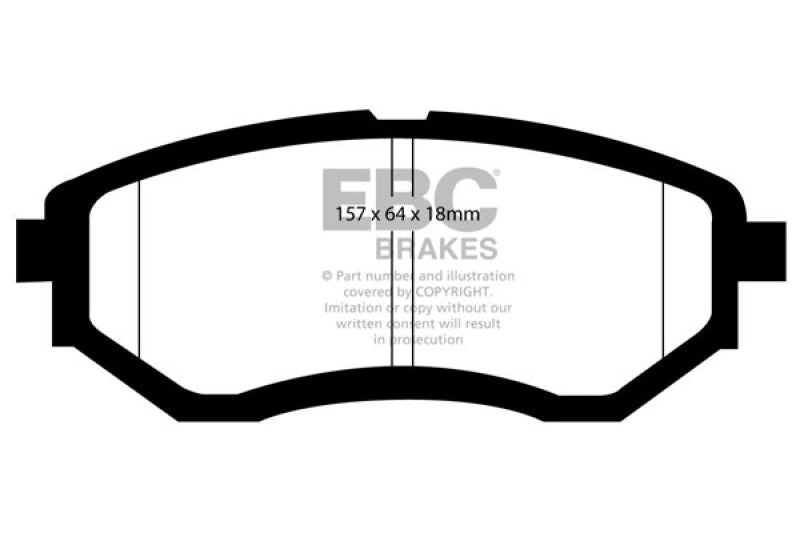 EBC 05-17 Subaru Legacy Ultimax2 Replacement Front Brake Pads