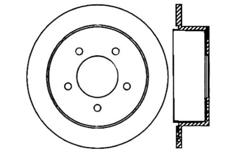 StopTech 06-10 Jeep Commander / 06-10 Gr Cherokee (Exc SRT-8) Slotted & Drilled Rear Right Rotor