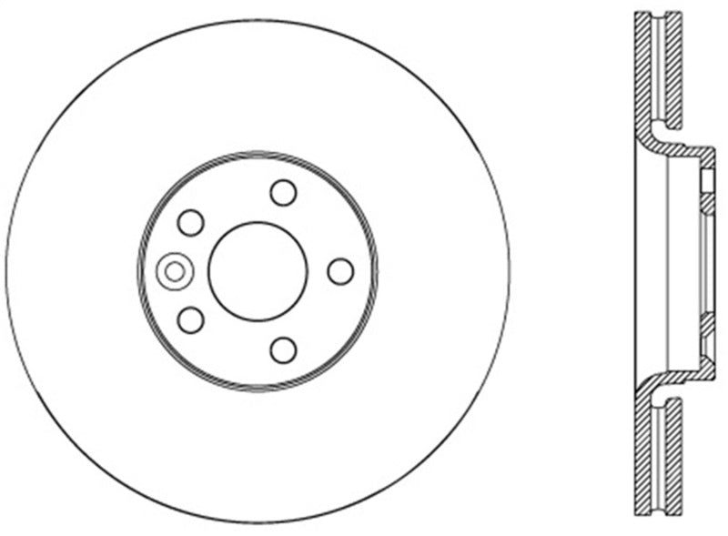StopTech 10-15 Volvo XC60 Sportstop Drilled Right Front Cryo Rotor