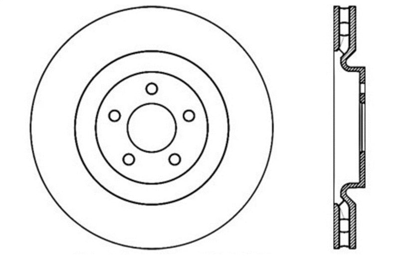 StopTech 07-13 Mustang Shelby / 10-13 GT / 12-13 Boss 302 Fr Right Drilled CRYO-STOP Brake Rotor