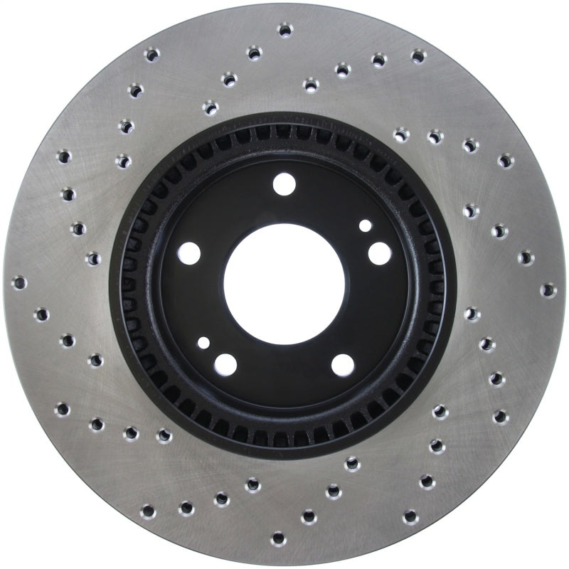StopTech 11-13 Kia Optima / 13-14 Hyundai Veloster Turbo Front Left Drilled Sport Brake Rotor