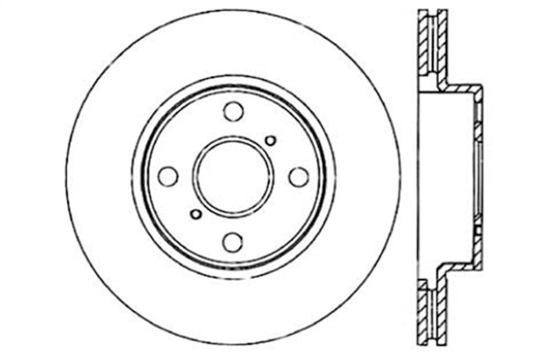 StopTech 04-07 Scion xA / 04-06 xB SportStop Drilled Right Front Rotor
