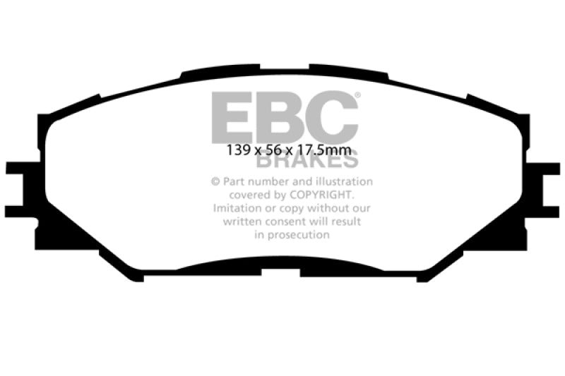 EBC 10-12 Lexus HS250h 2.4 Hybrid Greenstuff Front Brake Pads