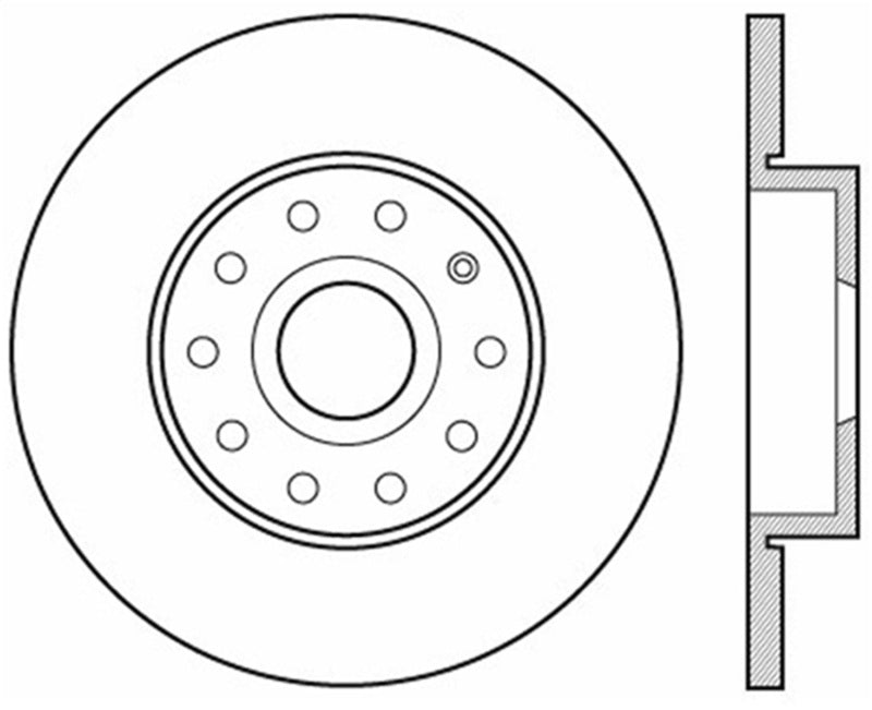StopTech SportStop 10 Audi A3 / 1/05-10 VW Jetta Drilled Left Rear Rotor